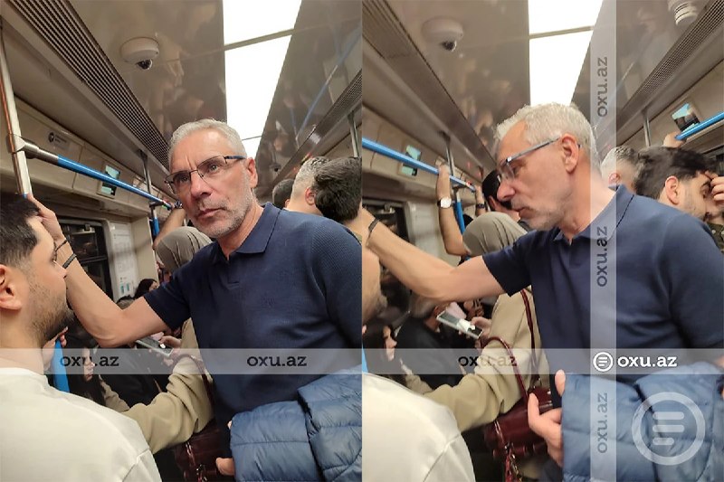 Portuqaliyalı baş məşqçi Bakı metrosunda GÖRÜNTÜLƏNDİ &ndash; FOTO