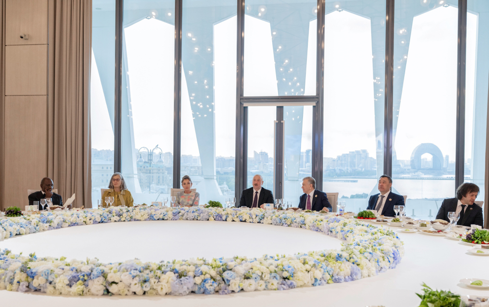 Prezident onların şərəfinə rəsmi ziyafət verdi - FOTOLAR