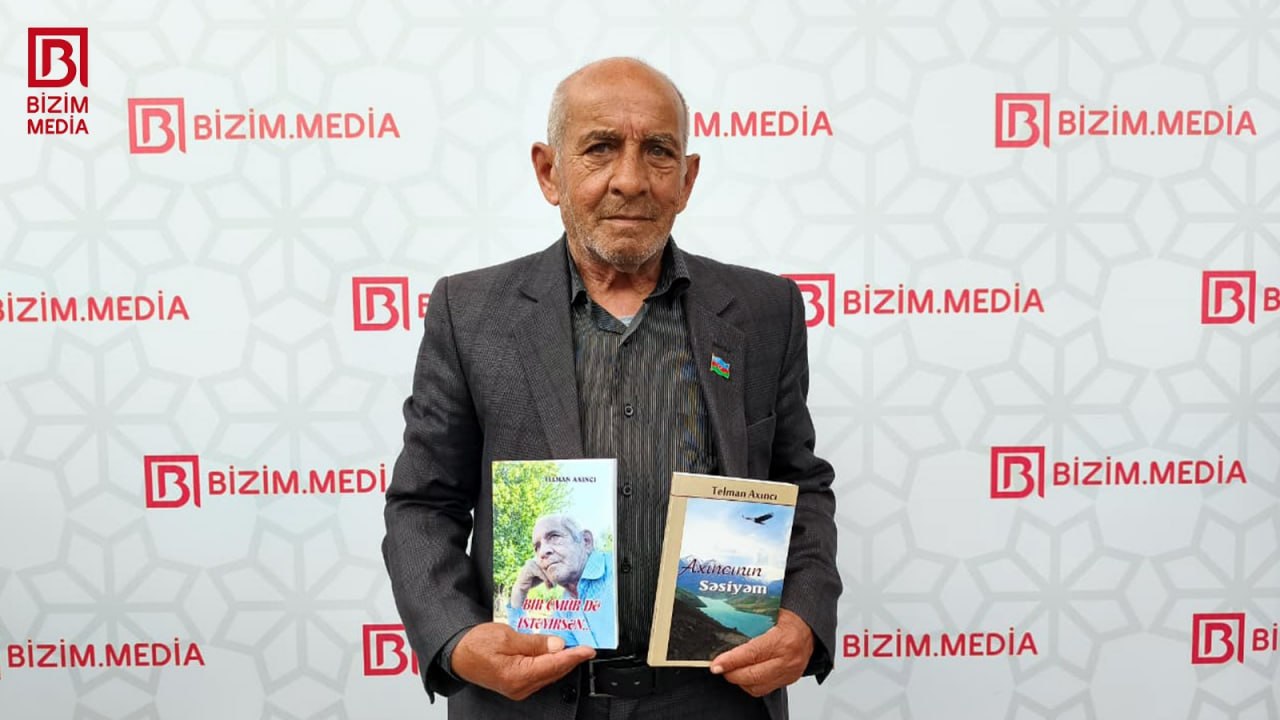 75 yaşlı şair Telman Axıncı yeni kitabını festivalda təqdim etdi
