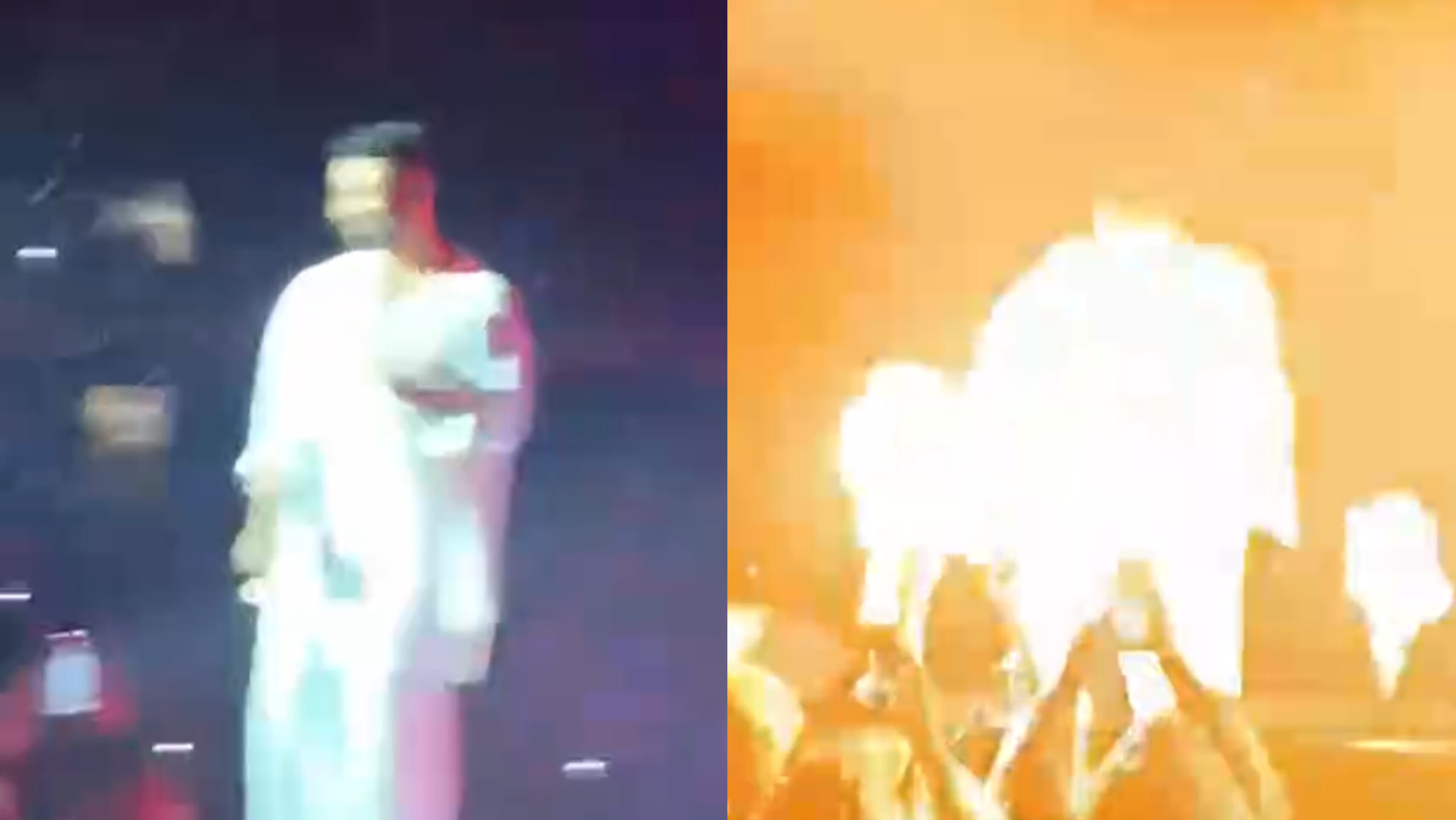 Türkiyəli müğənni konsertində az qala alışıb YANACAQDI - VİDEO Türkiyəli müğənni konsertində az qala alışıb YANACAQDI - VİDEO