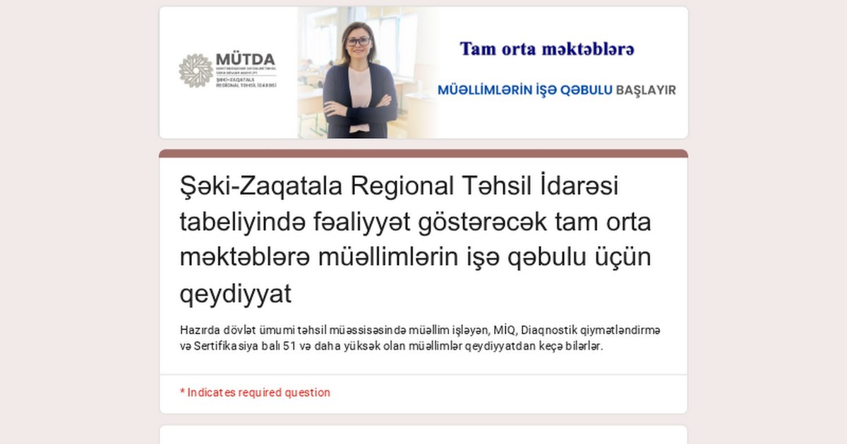Bu məktəblərə müəllim qəbulu elan edildi - SİYAHI