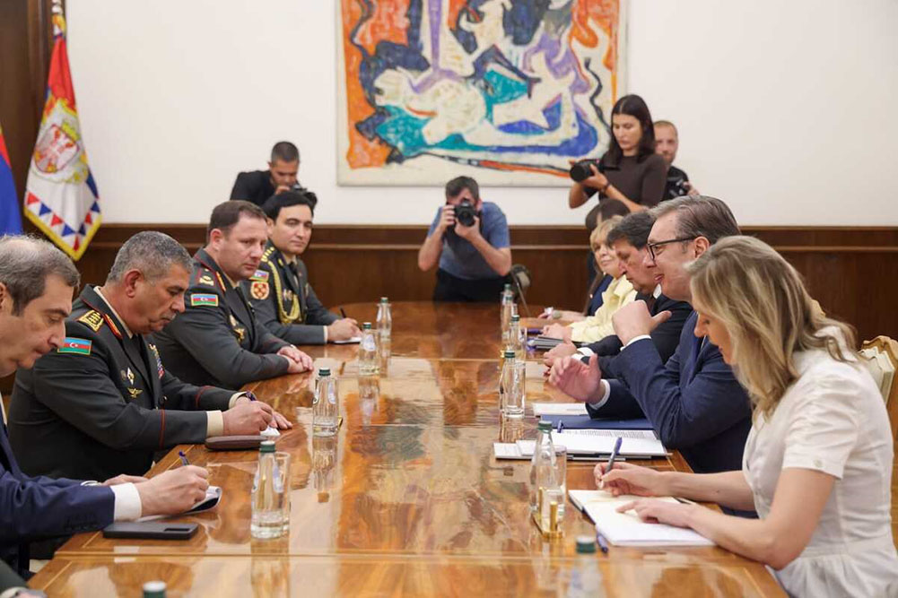 Zakir Həsənov Aleksandr Vuçiçin qəbulunda - FOTO