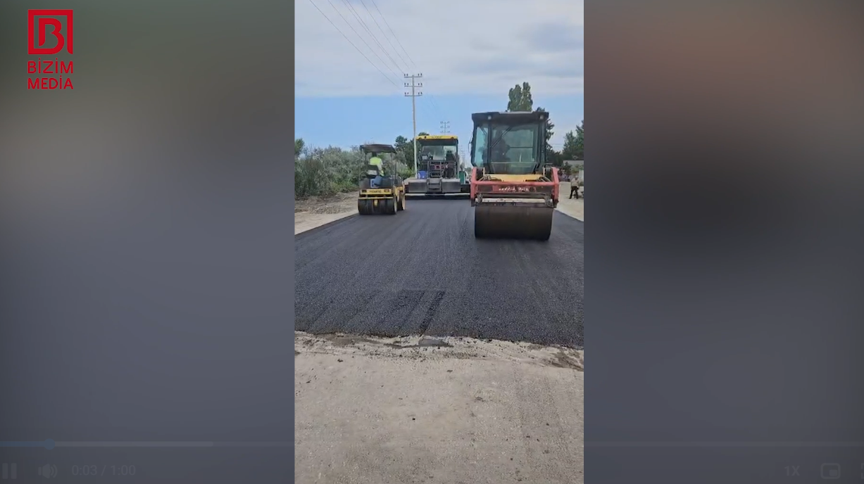 Nabrana gedən çökmüş yol bərpa edildi &ndash; VİDEO