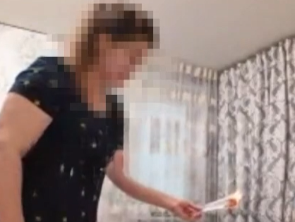 Qadın sığorta pulu almaq üçün öz mənzilini yandırdı &ndash; ANBAAN VİDEO