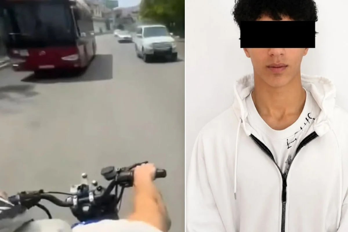 Bakıda avtoxuliqanlıq edən motosikletçi cərimələndi