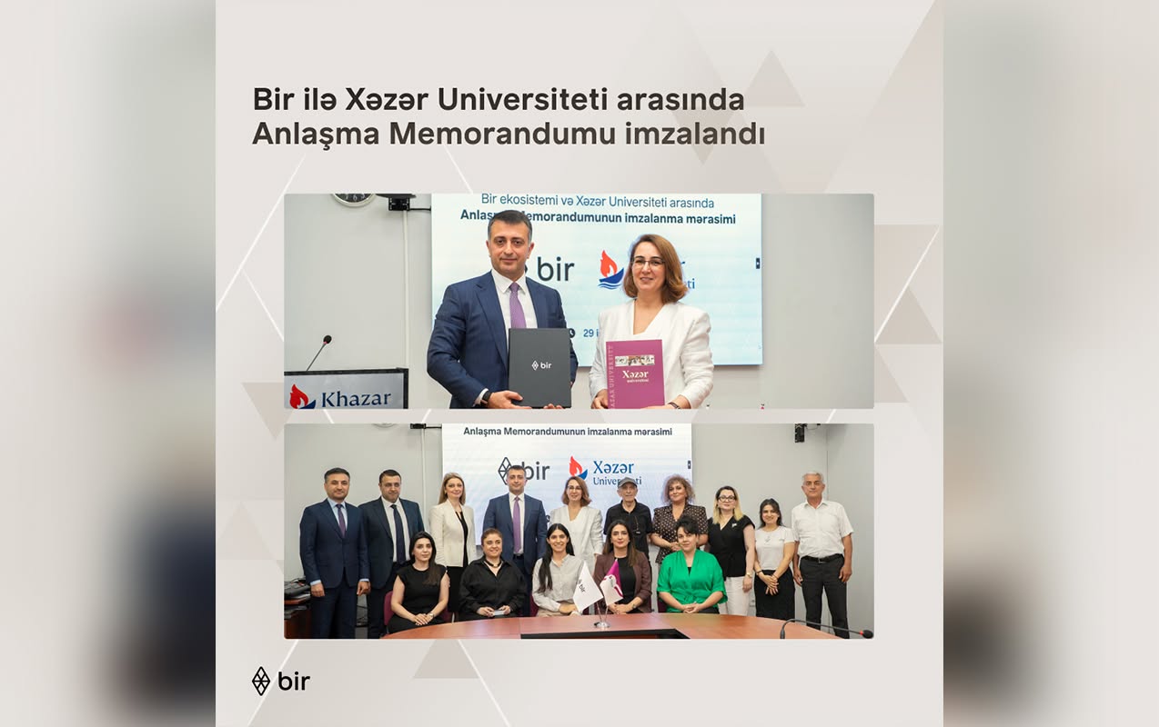 “Bir” və Xəzər Universiteti gələcəyin peşəkarları üçün güclərini birləşdirir “Bir” və Xəzər Universiteti gələcəyin peşəkarları üçün güclərini birləşdirir
