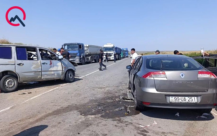 Ağdamda AĞIR QƏZA - Yaralılar var - FOTO