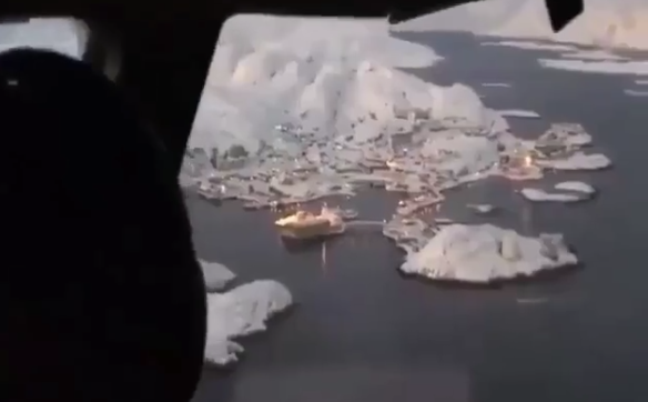 Nəhəng buzlaqlar arasında 14 hava limanı - VİDEO