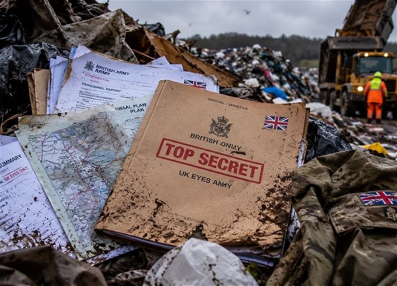 Britaniya Müdafiə Nazirliyinin gizli sənədləri zibillikdən tapıldı - FOTO Britaniya Müdafiə Nazirliyinin gizli sənədləri zibillikdən tapıldı - FOTO