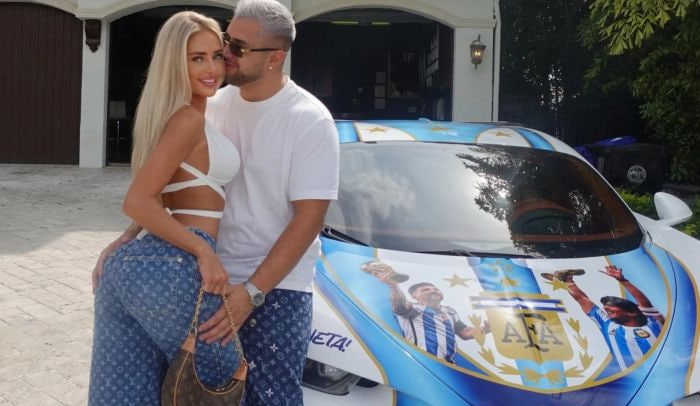 "Bugatti&rdquo;nin &ldquo;kapot&rdquo;una Messi və Maradonanın şəkillərini yapışdırdı &ndash; FOTO
