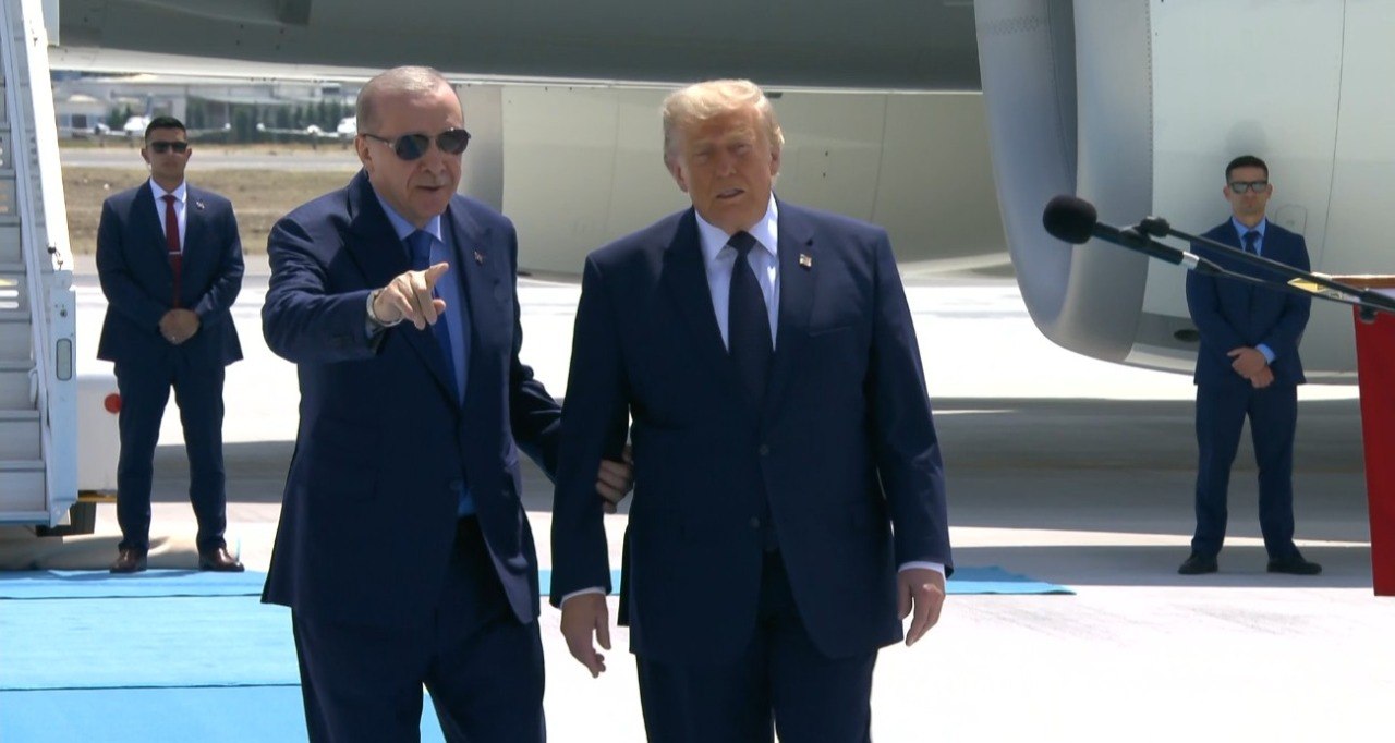 Ərdoğan Trampı hava limanında belə qarşıladı &ndash; FOTO/VİDEO