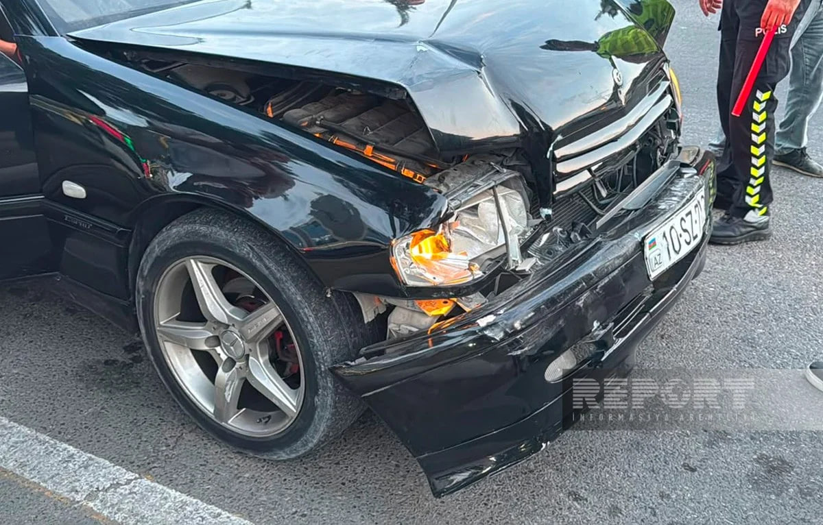 Sumqayıtda "Mercedes", "Toyota" və "Opel" toqquşdu - FOTO