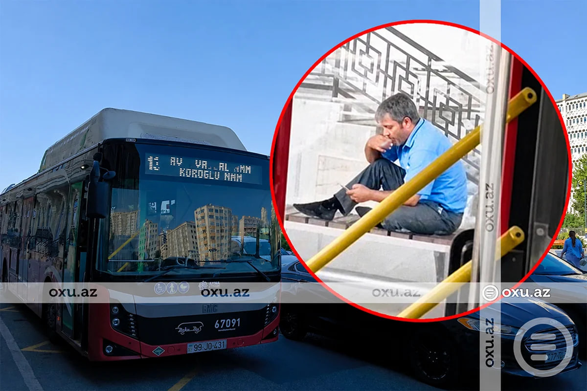 Sərnişinlərdən küsüb, siqaret çəkən sürücü ilə bağlı "BakuBus"dan AÇIQLAMA