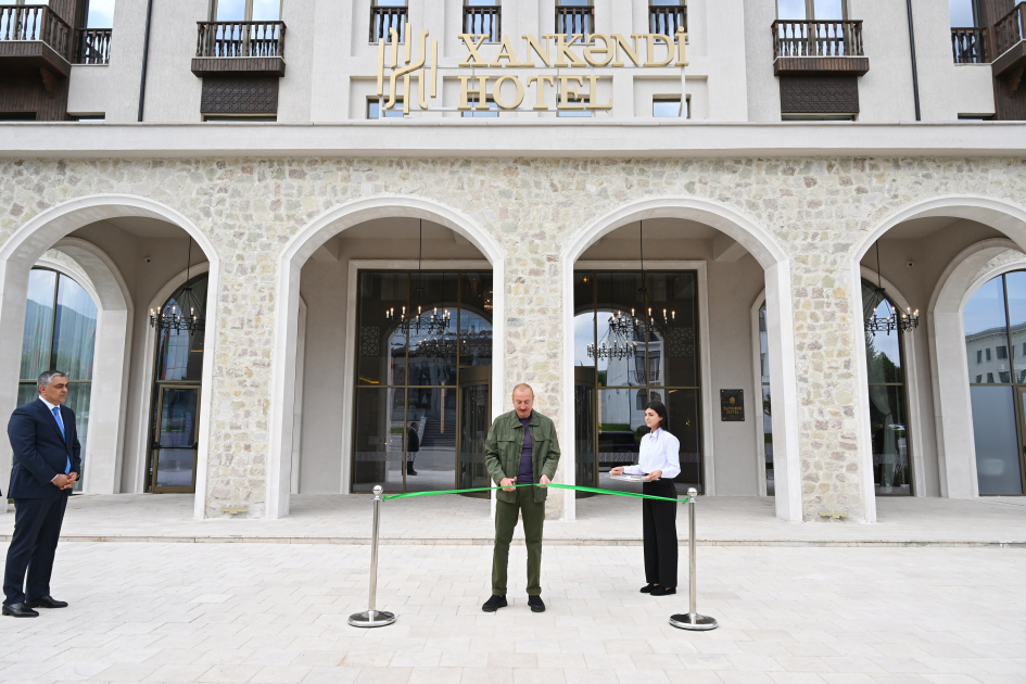 Prezident "Xankəndi" hotelinin açılışını etdi - FOTO Prezident "Xankəndi" hotelinin açılışını etdi - FOTO