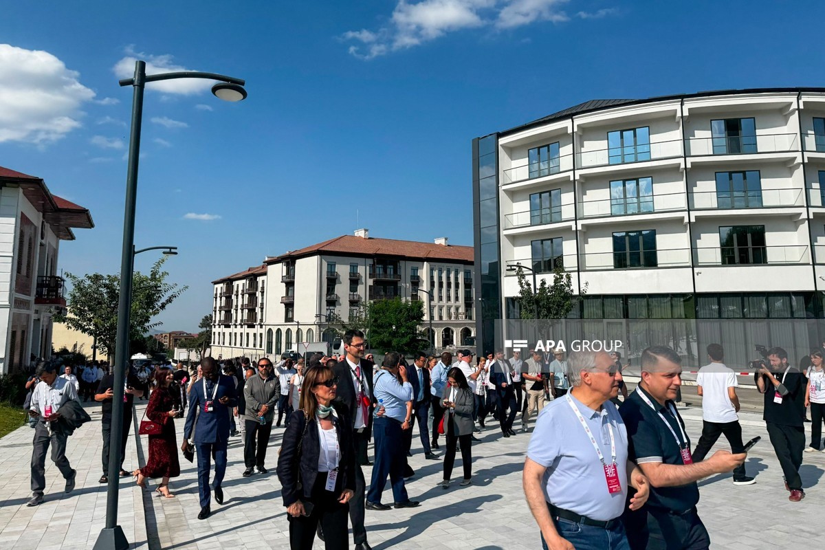 IV Şuşa Qlobal Media Forumunun iştirakçıları Xankəndidəki Zəfər parkında -FOTO