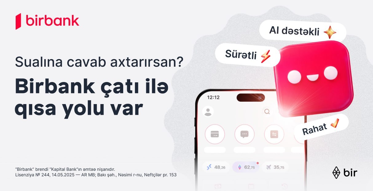 Birbank-la bütün suallara cavab almağın QISA YOLU VAR