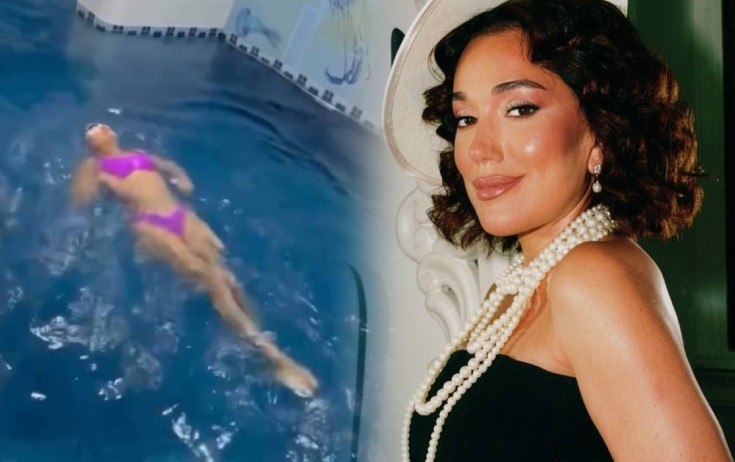 Əməkdar artist hovuzdan görüntülərini paylaşdı &ndash; VİDEO