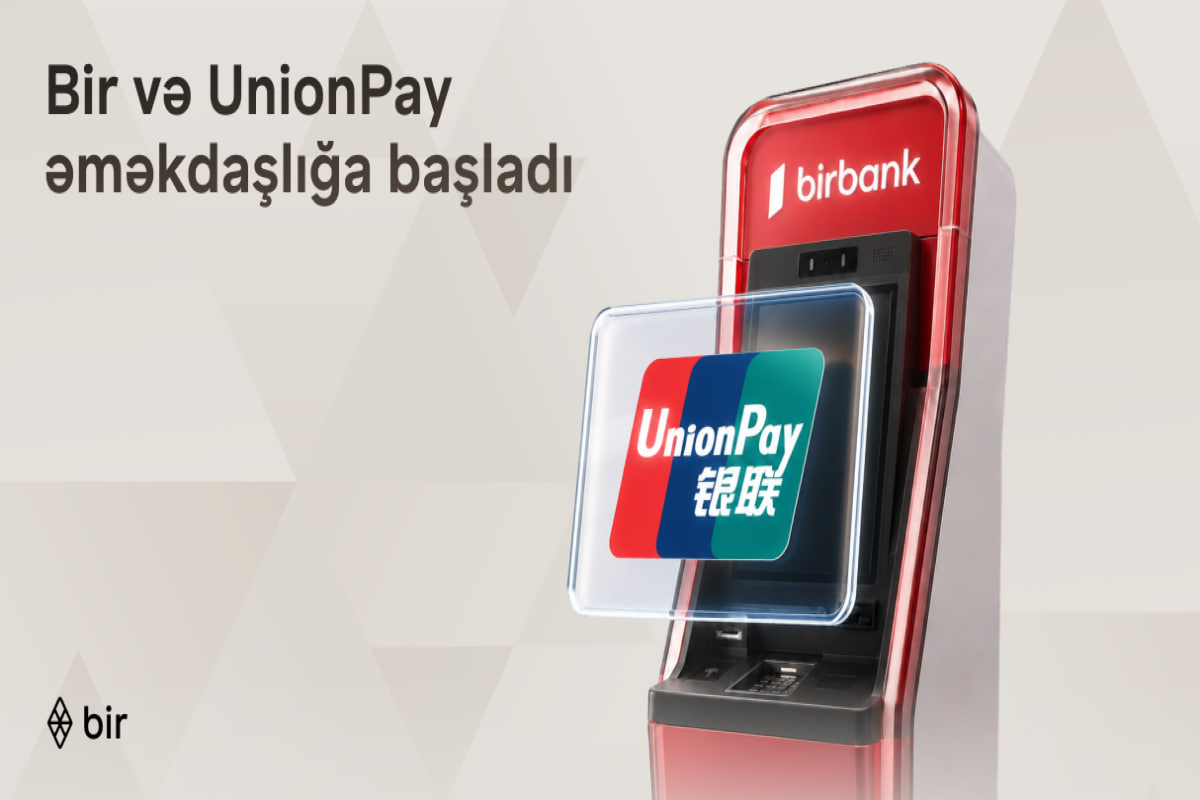 "Bir" və “UnionPay” tərəfdaşlığı ilə Azərbaycanda beynəlxalq ödəniş imkanları genişlənir "Bir" və “UnionPay” tərəfdaşlığı ilə Azərbaycanda beynəlxalq ödəniş imkanları genişlənir