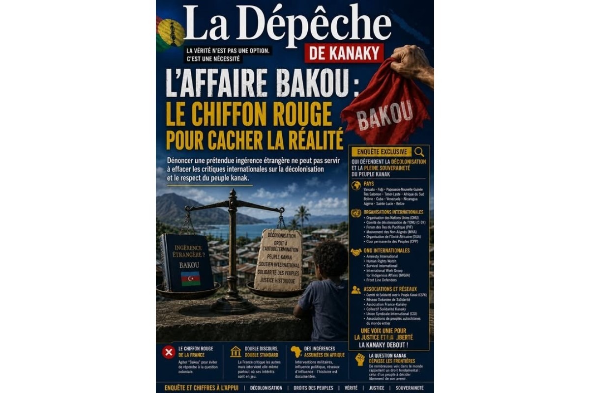 &ldquo;La Dépêche de Kanaky&rdquo; nəşri: Bakı bəhanədir, əsas məsələ Fransanın bitməyən müstəmləkəçiliyidir
