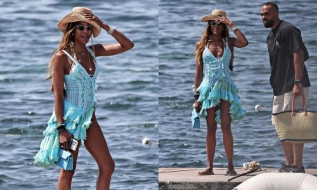 Naomi Kempbell İbizada dəbdəbəli çimərlik obrazı ilə diqqət çəkdi &ndash; FOTO