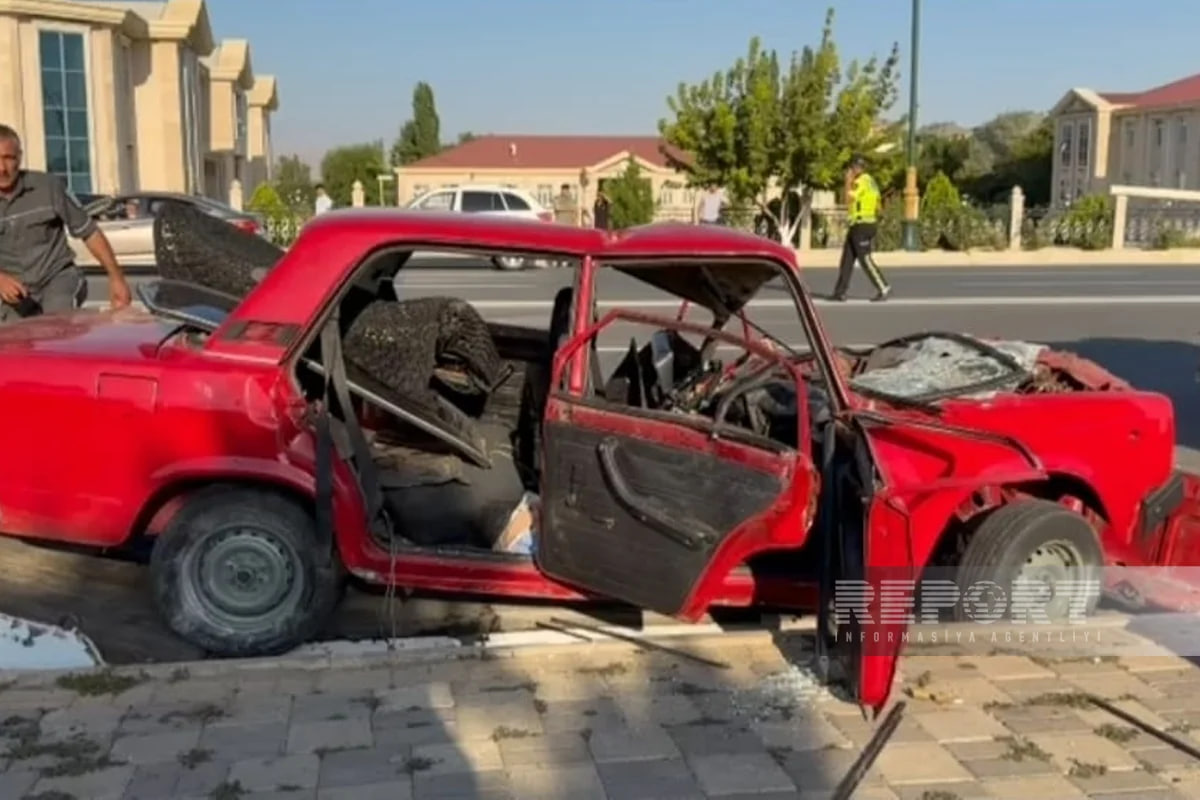 Naxçıvanda "VAZ-2107" "KamAZ"la toqquşdu: 3 nəfər xəsarət aldı - VİDEO