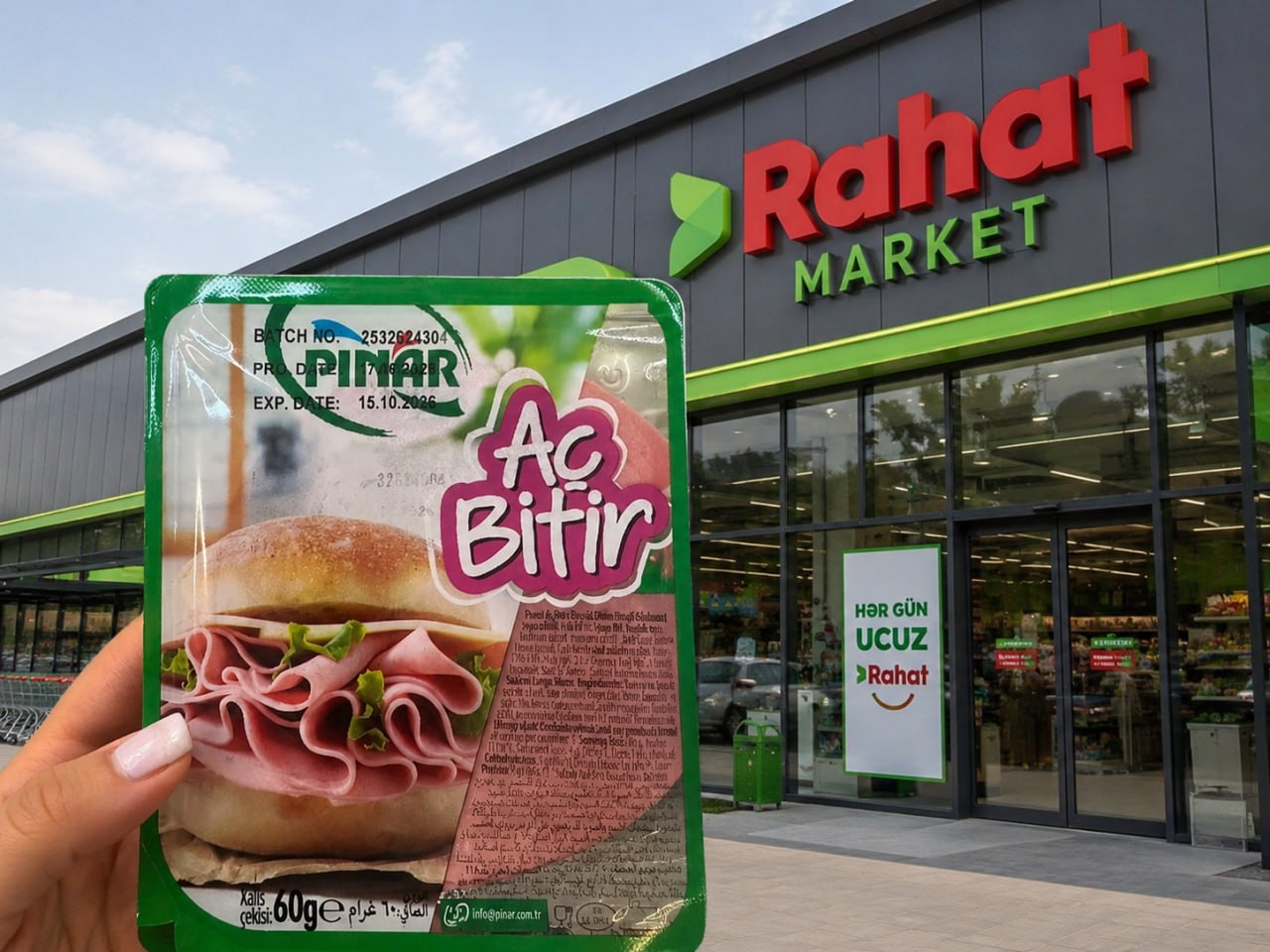 Rahat Marketdə satılan &ldquo;Pınar&rdquo; kolbasası müzakirə yaratdı: Tarix niyə silinmiş görünür?