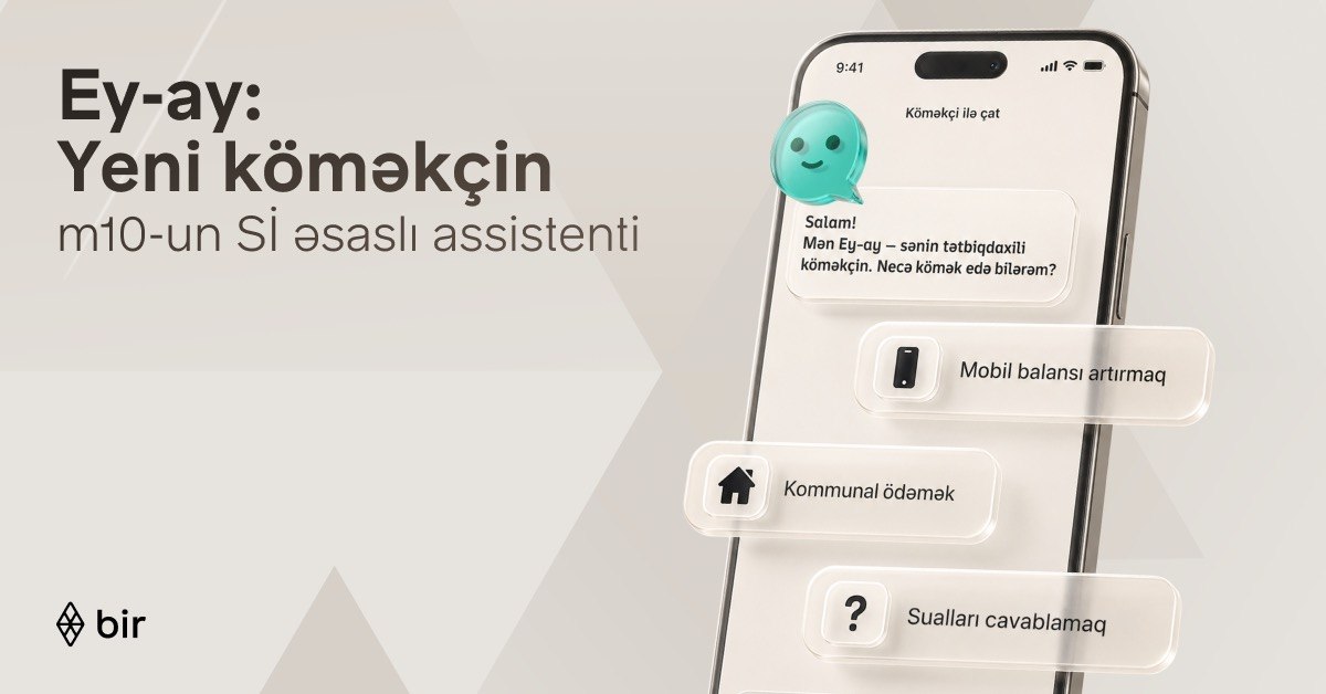 Bir Azərbaycanda ilk süni intellekt əsaslı elektron pulqabı asistentini təqdim edib