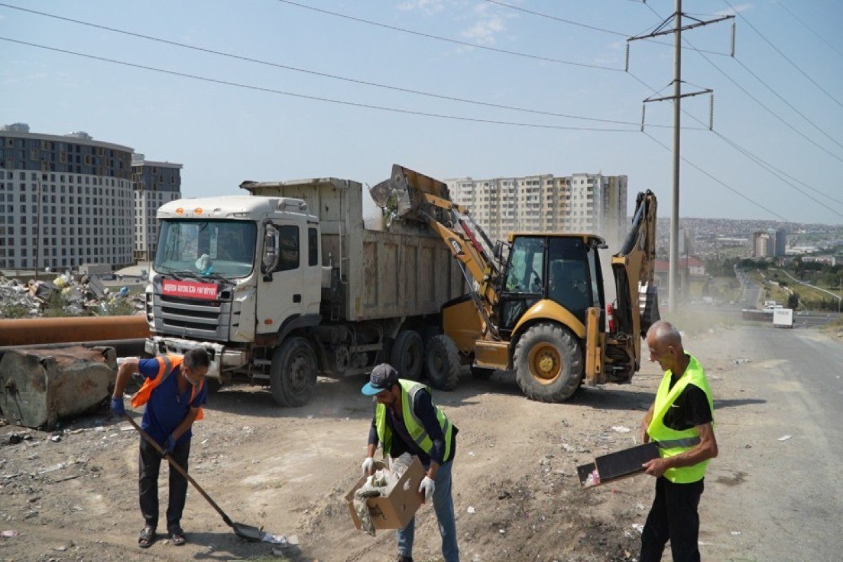 Yanğına səbəb olan sahələr təmizləndi &ndash;FOTO/VİDEO
