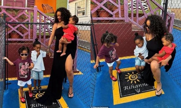 Rihanna uşaqları ilə fotolarını paylaşdı