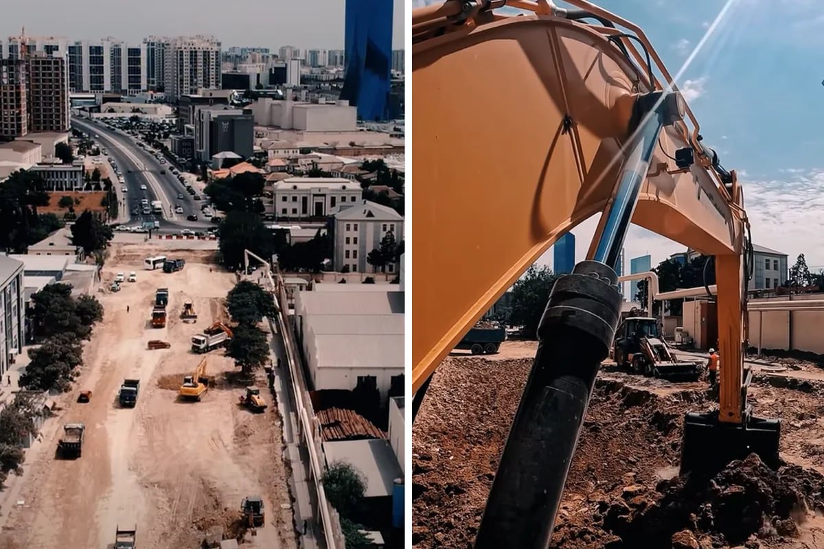 "Ulduz" metrosunun qarşısındakı yolda tikinti işləri davam etdirilir - VİDEO "Ulduz" metrosunun qarşısındakı yolda tikinti işləri davam etdirilir - VİDEO