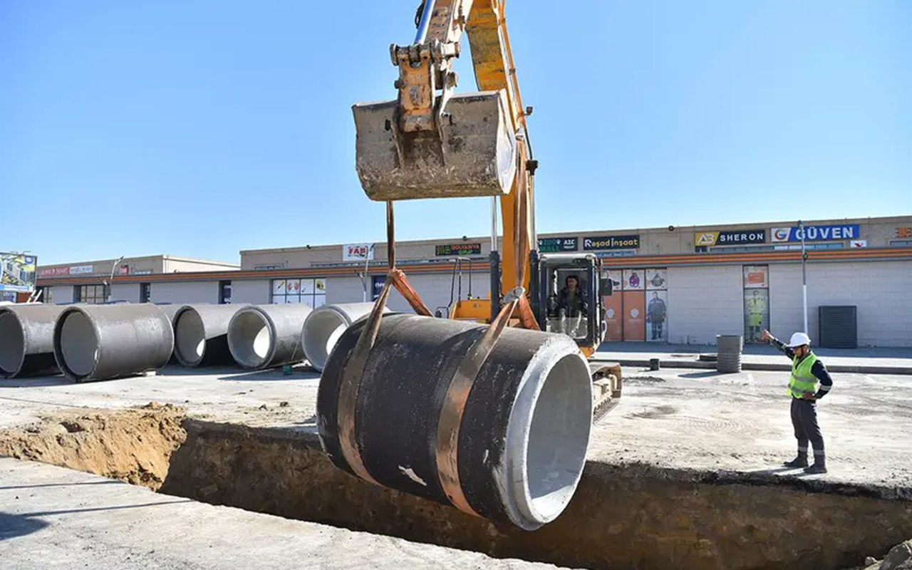 Xırdalanda 3296 metr yeni kanalizasiya kollektoru inşa edilir