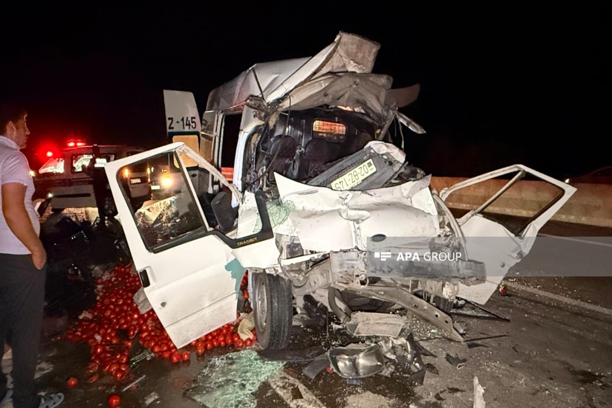 Ucarda yük maşınlarının iştirakı ilə AĞIR QƏZA &ndash; Ölənlər var &ndash; FOTO