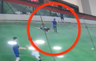 Stadionda 27 yaşlı oğlanın ölməsinin ANBAAN GÖRÜNTÜLƏRİ