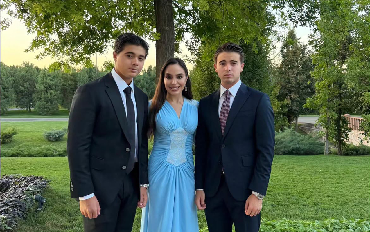 Leyla Əliyeva oğulları ilə Daşkənddə- Foto