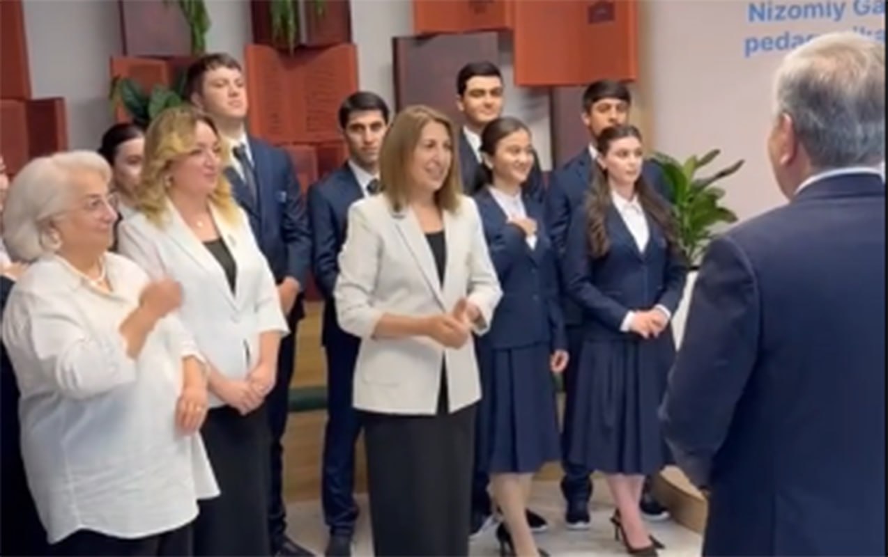 Füzulidəki məktəbin direktoru Prezidentlərin qarşısında çıxış etdi&ndash; VİDEO