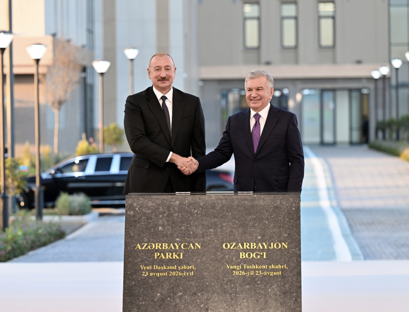 Prezidentlər &ldquo;Azərbaycan&rdquo; parkının təməlini qoydu - FOTO