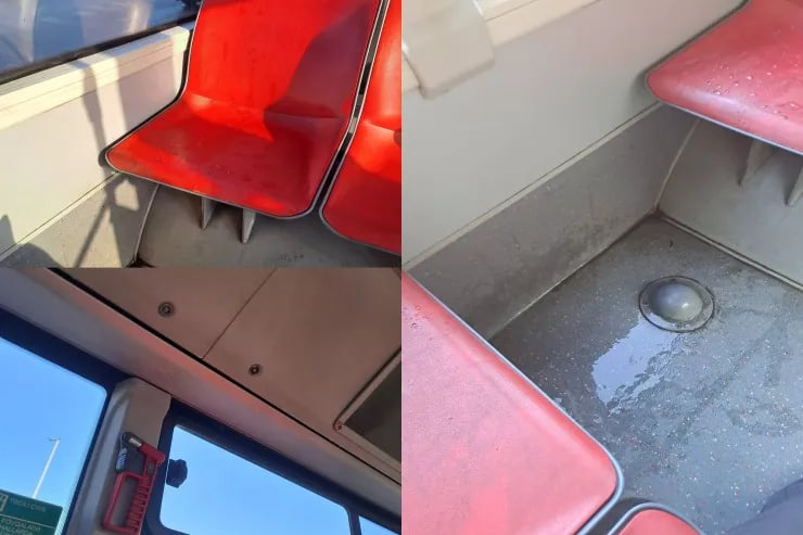 Bakıda avtobusda sərnişinin başına tavandan su töküldü - FOTO