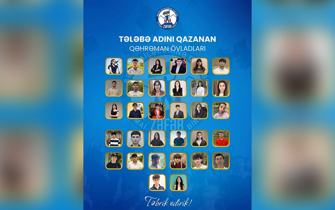 Bu şəhid övladları tələbə oldular- Adlar
