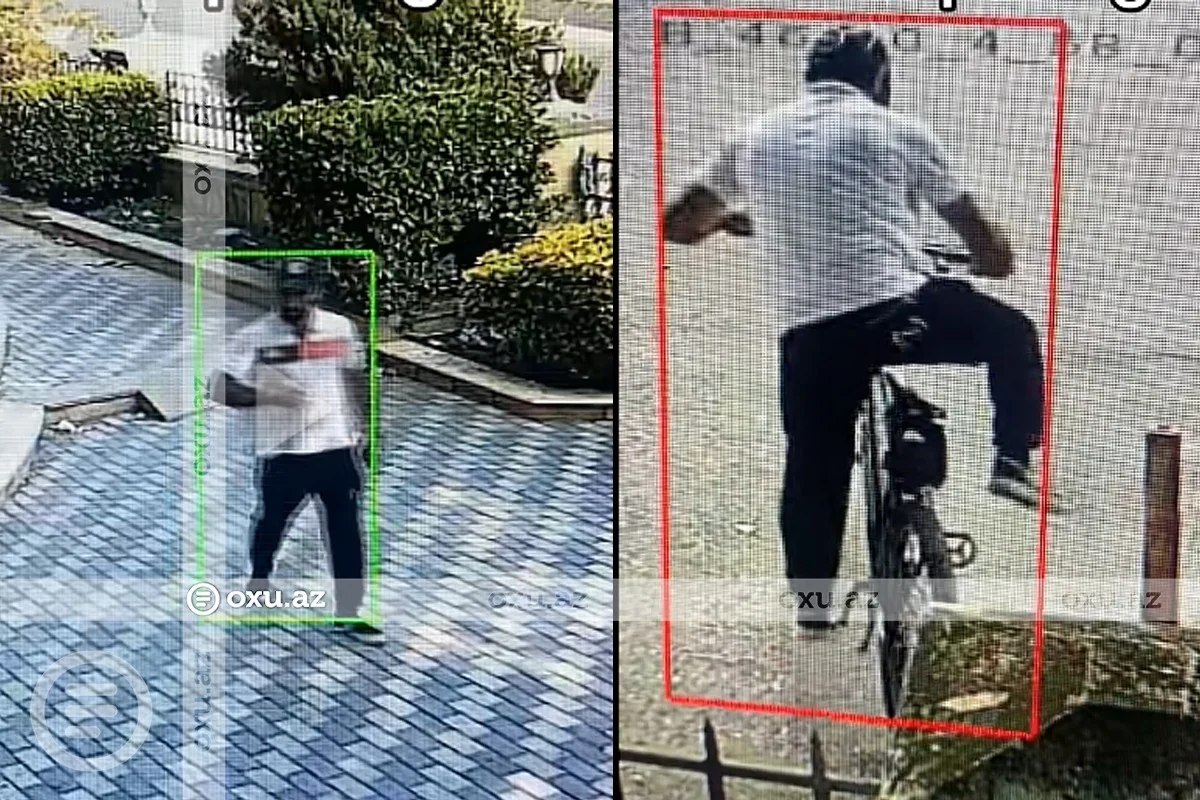 Bakıda velosiped oğurlayan şəxs KAMERAYA DÜŞDÜ - ANBAAN VİDEO
