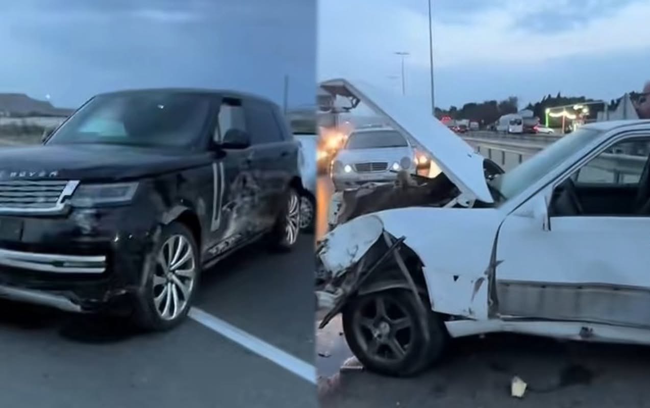 &ldquo;Mercedes&rdquo;lə &ldquo;Range Rover&rdquo; toqquşdu- Video