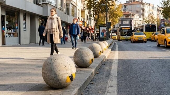 Küçədəki beton kürələrin ƏSL MƏQSƏDİ AÇIQLANDI Küçədəki beton kürələrin ƏSL MƏQSƏDİ AÇIQLANDI