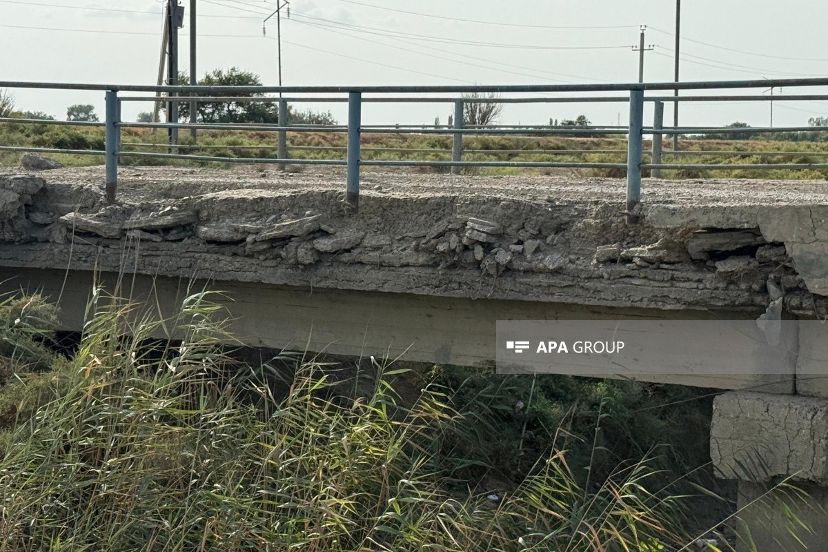 Zərdabda bu körpü qəzalı vəziyyətdədir - FOTO