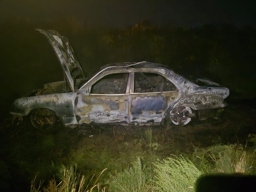 İmişlidə "Mercedes" yandı - FOTO