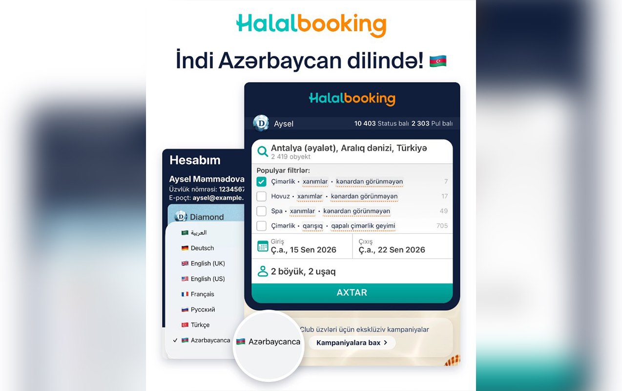 “Halalbooking” artıq Azərbaycan dilində - FOTO “Halalbooking” artıq Azərbaycan dilində - FOTO