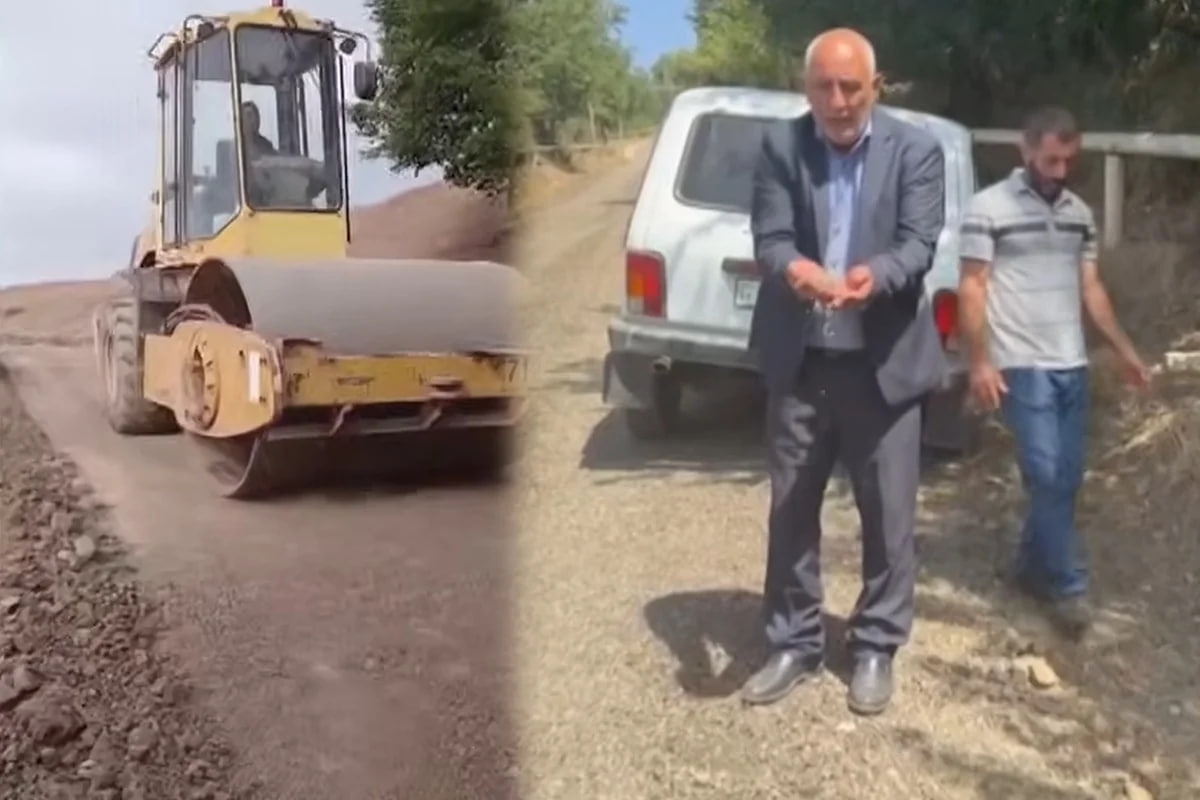 25 min manata yaxın pul yığıb yol çəkdirdilər, üç gün sonra dağıldı - Sakinlərdən ŞİKAYƏT - VİDEO
