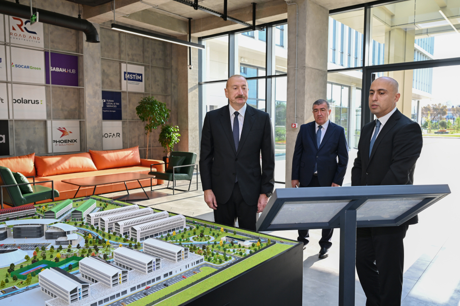 İlham Əliyev &ldquo;SABAH.city&rdquo; innovasiya şəhərciyinin birinci mərhələsinin açılışında - FOTO