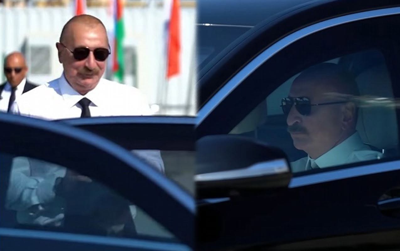 Prezident açılış mərasimindən sonra sükan arxasına keçdi &ndash; VİDEO