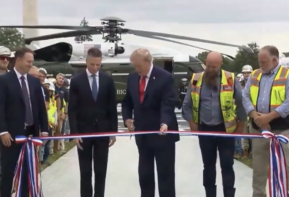 Tramp Ağ Evdə yeni helikopter meydançasını açdı