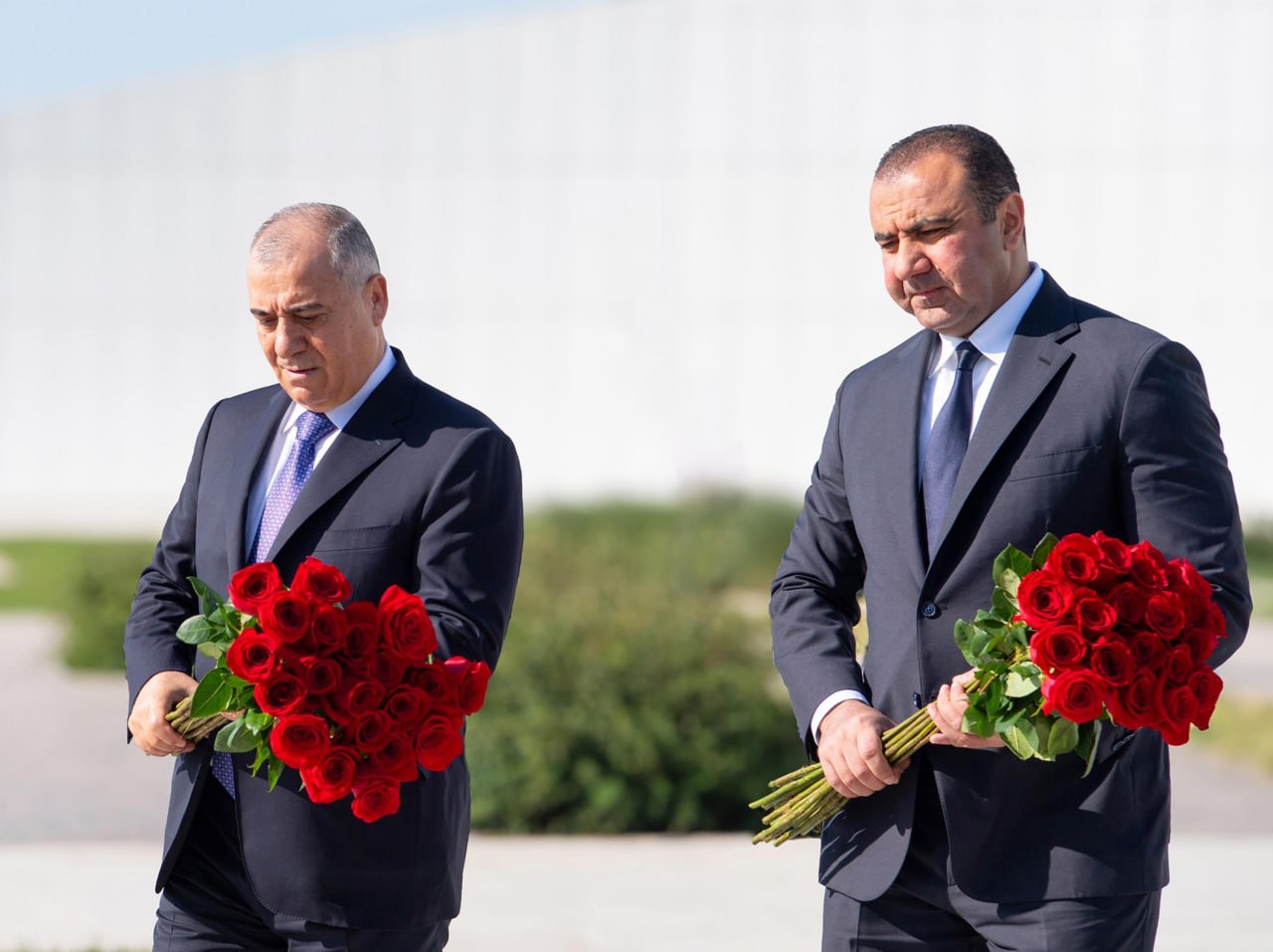 Əli Nağıyev və Orxan Sultanov Bakı şəhərindəki Zəfər parkını ziyarət etdilər - FOTO
