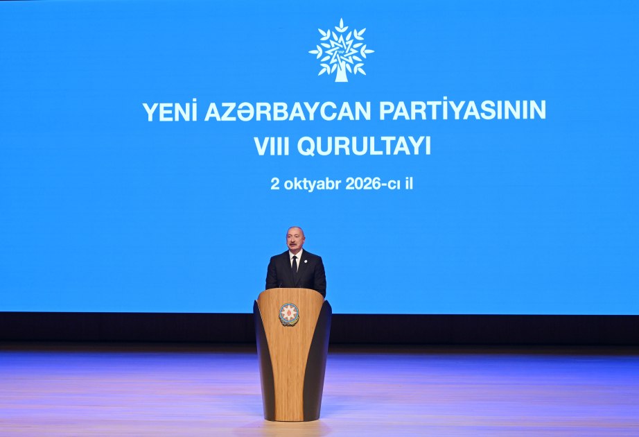 YAP-ın VIII Qurultayı keçirilir: İlham Əliyev çıxış edir &ndash; FOTO